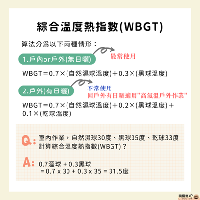 WBGT 計算方式
