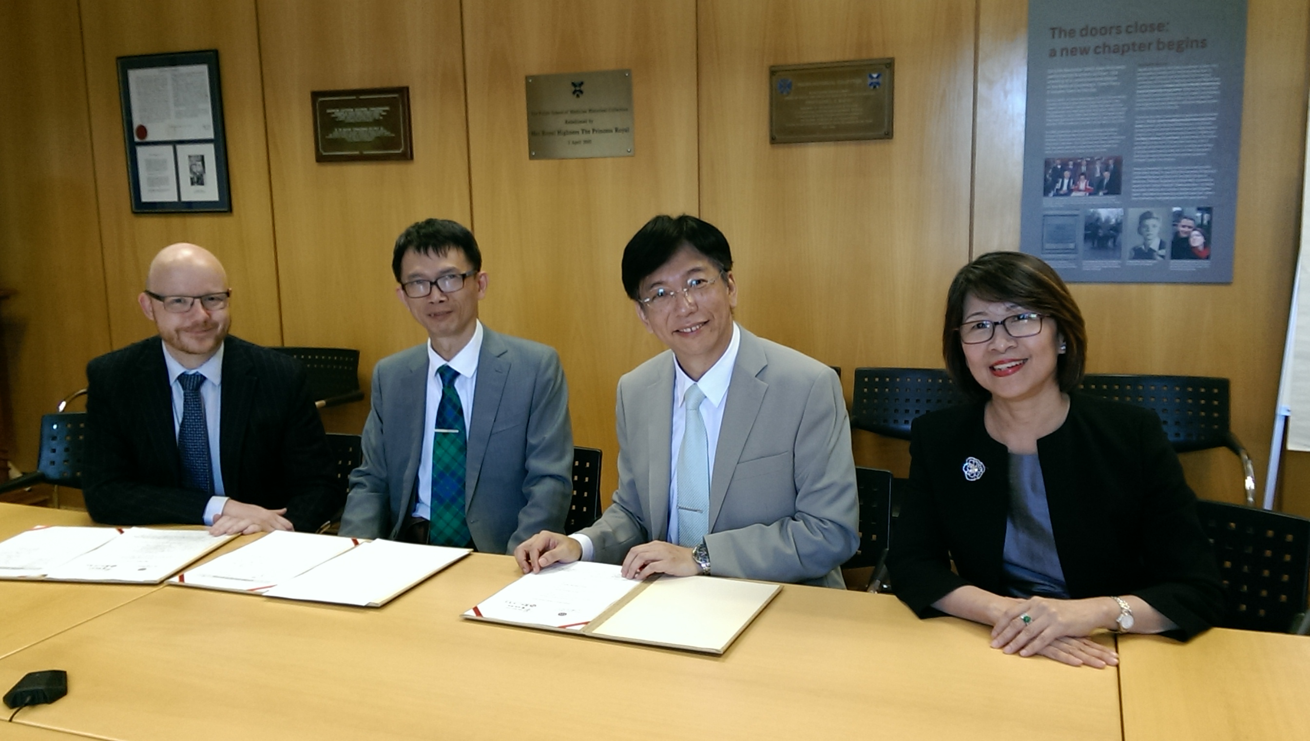 馬偕醫學院、馬偕紀念醫院與愛丁堡大學簽署合作備忘錄說明圖片